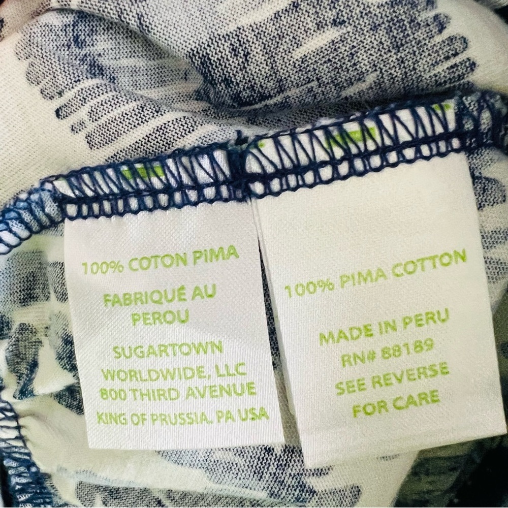 Lilly Pulitzer Hamptons Blue and White Mini Dress Flare Pima Cotton Resort Small - Picture 3 of 4
